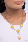 Paparazzi "Stuck On You" Yellow Necklace & Earring Set Paparazzi Jewelry