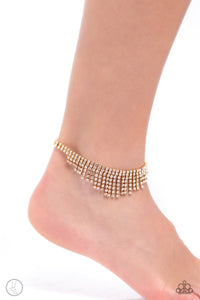 Paparazzi "Curtain Confidence" Gold Anklet Bracelet Paparazzi Jewelry