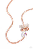 Paparazzi "Fluttering Finesse" Rose Gold Necklace & Earring Set Paparazzi Jewelry