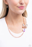 Paparazzi "Fluttering Finesse" Rose Gold Necklace & Earring Set Paparazzi Jewelry