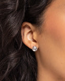 Paparazzi "Breathtaking Birthstone" White April 396TY Post Earrings Paparazzi Jewelry