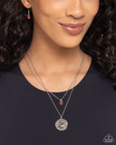 Paparazzi "Birthstone Beauty" Red July 343UB Necklace & Earring Set Paparazzi Jewelry