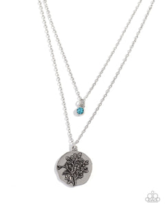 Paparazzi "Birthstone Beauty" Blue December 488UG Necklace & Earring Set Paparazzi Jewelry
