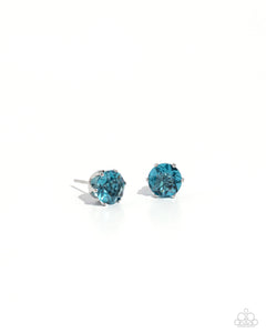 Paparazzi "Breathtaking Birthstone" Blue December 175UG Post Earrings Paparazzi Jewelry
