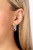 Paparazzi "Sinuous Silhouettes" White Post Earrings Paparazzi Jewelry