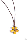 Paparazzi "Budding Badlands" Yellow Necklace & Earring Set Paparazzi Jewelry