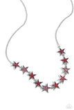 Paparazzi "Star Quality Sensation" Red Necklace & Earring Set Paparazzi Jewelry