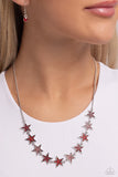 Paparazzi "Star Quality Sensation" Red Necklace & Earring Set Paparazzi Jewelry