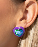 Paparazzi "Heartfelt Haute" Purple Post Earrings Paparazzi Jewelry