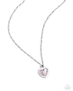 Paparazzi "Heartfelt Hope" White Necklace & Earring Set Paparazzi Jewelry