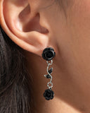 Paparazzi "Led by the ROSE" Black Post Earrings Paparazzi Jewelry