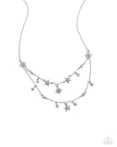 Paparazzi "Raising the STAR" Green Necklace & Earring Set Paparazzi Jewelry