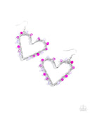 Paparazzi "HEART of Your World" Pink Earrings Paparazzi Jewelry