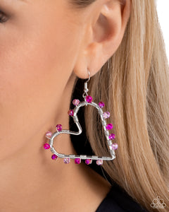 Paparazzi "HEART of Your World" Pink Earrings Paparazzi Jewelry