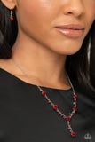 Paparazzi "ROSE Without Saying..." Red Necklace & Earring Set Paparazzi Jewelry