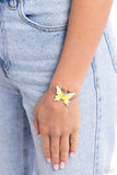 Paparazzi "Aerial Adornment" Yellow Bracelet Paparazzi Jewelry