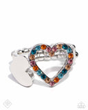 Paparazzi "Play a HEART" Orange Fashion Fix Ring Paparazzi Jewelry