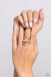 Paparazzi "Shopaholic Statement" Gold Ring Paparazzi Jewelry