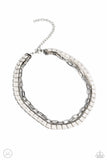 Paparazzi "LAYER of the Year" White Choker Necklace & Earring Set Paparazzi Jewelry