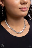 Paparazzi "LAYER of the Year" White Choker Necklace & Earring Set Paparazzi Jewelry