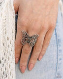 Paparazzi "FLIGHT As Well" Silver Fashion Fix Ring Paparazzi Jewelry