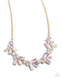 Paparazzi "Serene Statement" Gold Necklace & Earring Set Paparazzi Jewelry