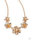 Paparazzi "FLOWER Move" Gold Necklace & Earring Set Paparazzi Jewelry