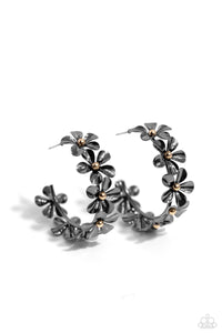 Paparazzi "Floral Flamenco" Black Post Earrings Paparazzi Jewelry