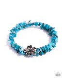 Paparazzi "Turtle Talisman" Blue Bracelet Paparazzi Jewelry