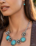 Paparazzi "Cowboy Casanova" Blue Fashion Fix Necklace & Earring Set Paparazzi Jewelry