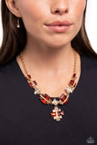 Paparazzi "Borderline Bling" Brown Necklace & Earring Set Paparazzi Jewelry