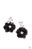 Paparazzi "Fashionable Flower Girl" Black Earrings Paparazzi Jewelry