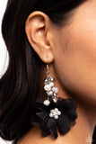 Paparazzi "Fashionable Flower Girl" Black Earrings Paparazzi Jewelry