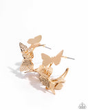Paparazzi "No WINGS Attached" Gold Post Earrings Paparazzi Jewelry