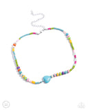 Paparazzi "Y2K Energy" Blue Choker Necklace & Earring Set Paparazzi Jewelry