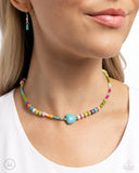 Paparazzi "Y2K Energy" Blue Choker Necklace & Earring Set Paparazzi Jewelry