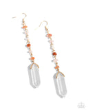 Paparazzi "Quartz Qualification" Orange Earrings Paparazzi Jewelry