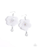 Paparazzi "Oversized Opulence" White Earrings Paparazzi Jewelry