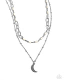 Paparazzi "Lunar Lucidity" White Necklace & Earring Set Paparazzi Jewelry