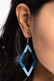 Paparazzi "Eloquently Edgy" Blue Earrings Paparazzi Jewelry