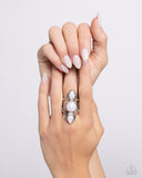 Paparazzi "Sultry Sheen" White Ring Paparazzi Jewelry