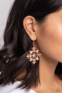 Paparazzi "Fancy-Free Florals" Copper Earrings Paparazzi Jewelry