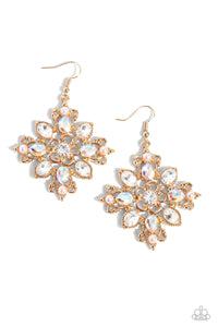 Paparazzi "Fancy-Free Florals" Gold Earrings Paparazzi Jewelry