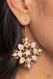 Paparazzi "Fancy-Free Florals" Gold Earrings Paparazzi Jewelry