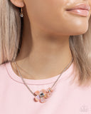 Paparazzi "Dainty Deduction" Brown Necklace & Earring Set Paparazzi Jewelry