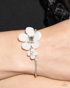 Paparazzi "Dainty Devotee" White Bracelet Paparazzi Jewelry