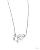 Paparazzi "Dainty Deduction" White Necklace & Earring Set Paparazzi Jewelry