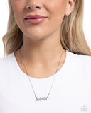 Paparazzi "Birth Month Bling October" Silver Necklace & Earring Set Paparazzi Jewelry