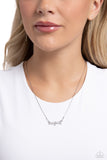 Paparazzi "Birth Month Bling - August" Silver Necklace & Earring Set Paparazzi Jewelry