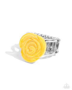 Paparazzi "Top-SHELL Shine" Yellow Ring Paparazzi Jewelry